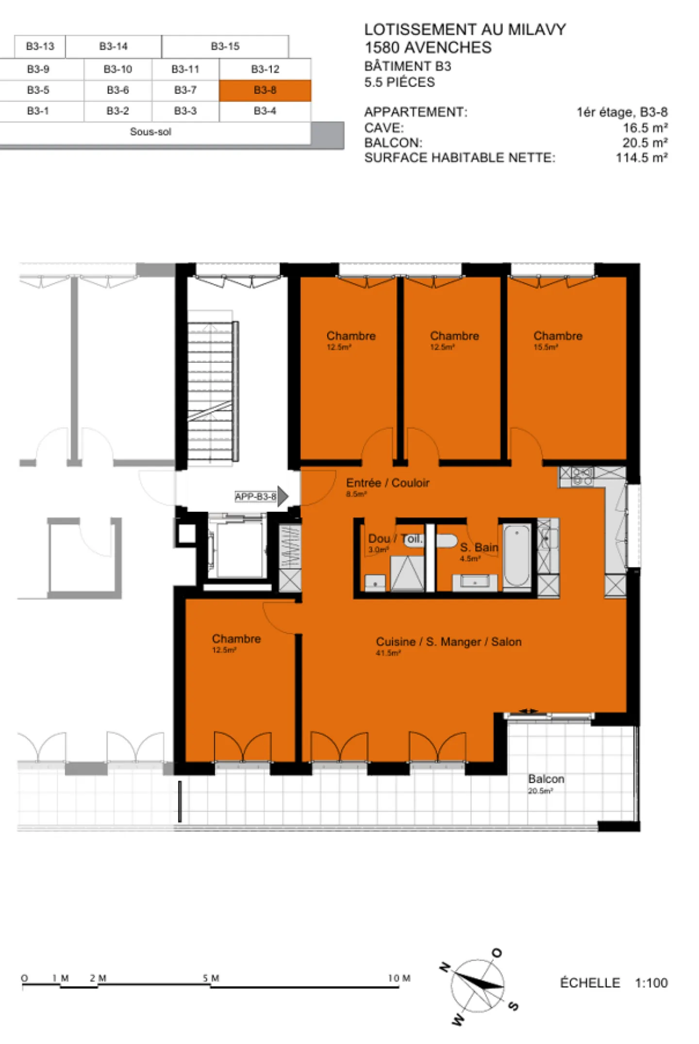 Modern 5.5-room apartment Au Milavy in Avenches - Photo 9 of 11