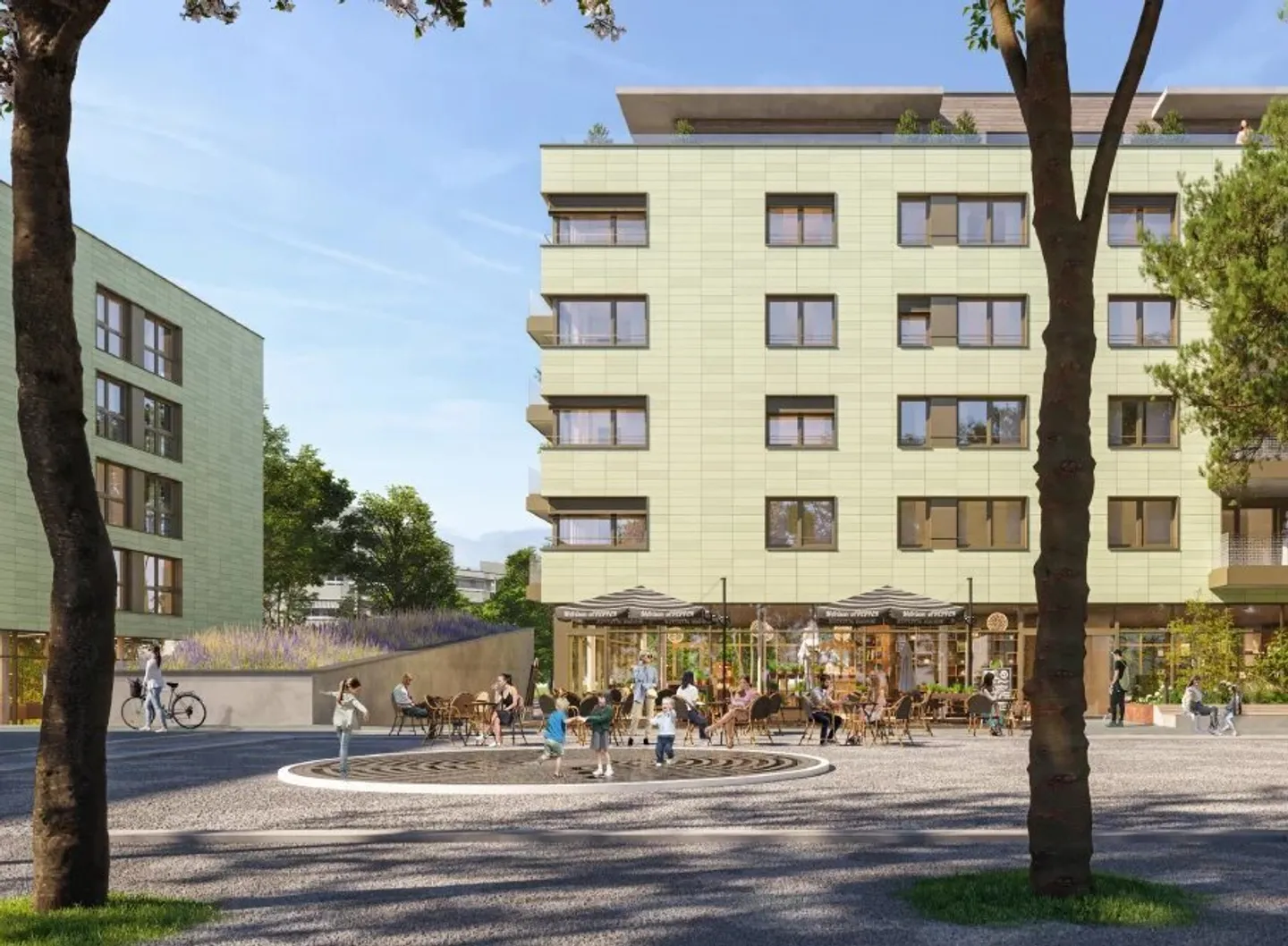 In affitto a Ecublens - 2 superfici adattabili per ristorante in una nuova residenza - 125 e 159 m² - insieme o separatamente - Foto 1 di 5