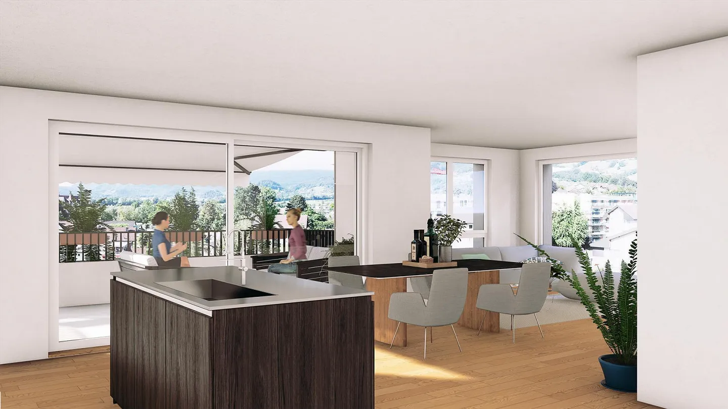 NEW BUILD "Atria Solis" - 4.5 room apartment with office on the 1st floor - Photo 7 of 9