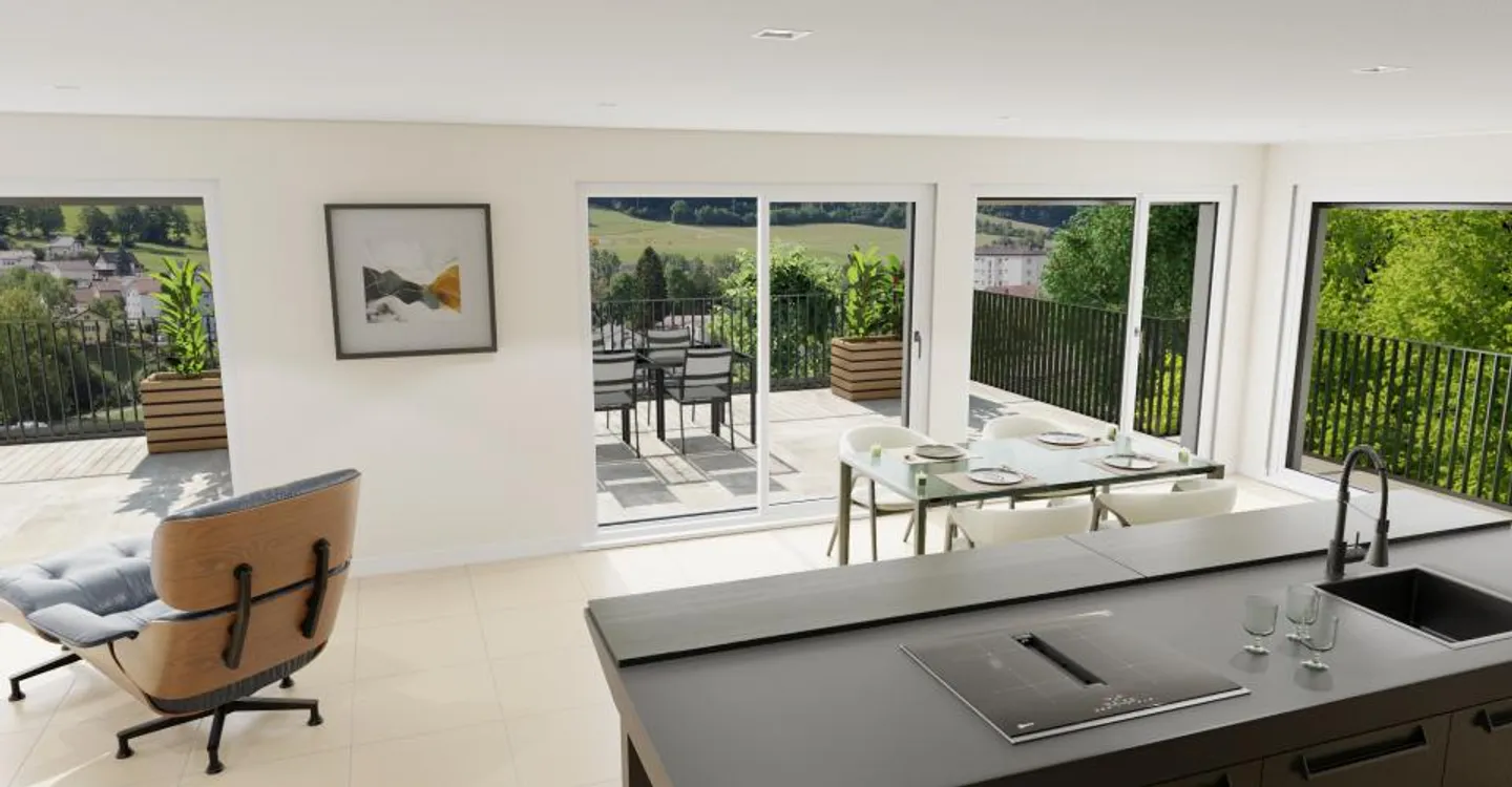 Neue Promotion - 4,5-Zimmer-Wohnung mit Aussicht in Vallorbe - Foto 1 von 3