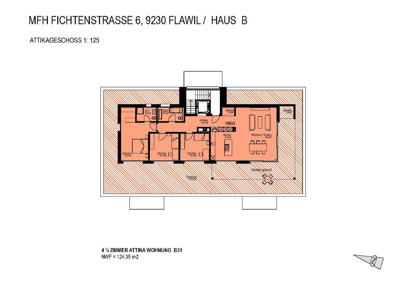 Vie en penthouse exclusive : rêve de 4,5 pièces avec terrasse sur le toit de 175 m² - Photo 12 sur 12