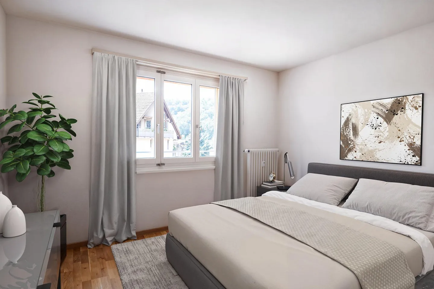 Appartement 3 pièces de rêve dans le meilleur emplacement avec balcon sur le vert - Photo 2 sur 8