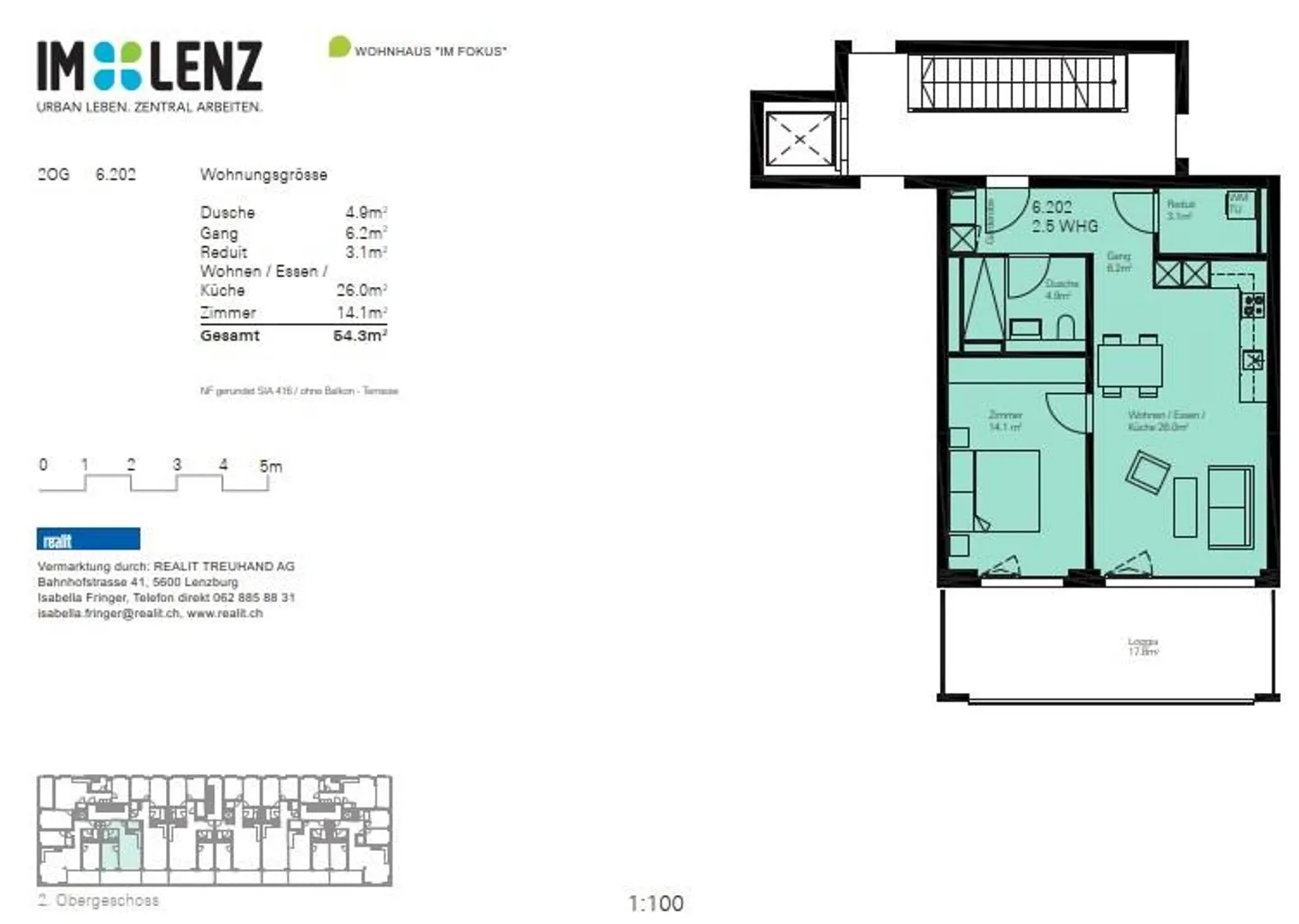 Appartement attrayant de 2,5 pièces dans le quartier durable Im Lenz - Photo 6 sur 6