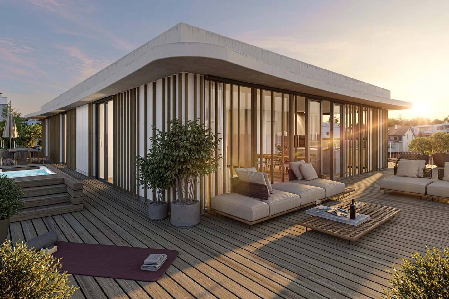 Penthouse exclusif de 5,5 pièces dans un bâtiment moderne à Oberwil - Photo 1 sur 3