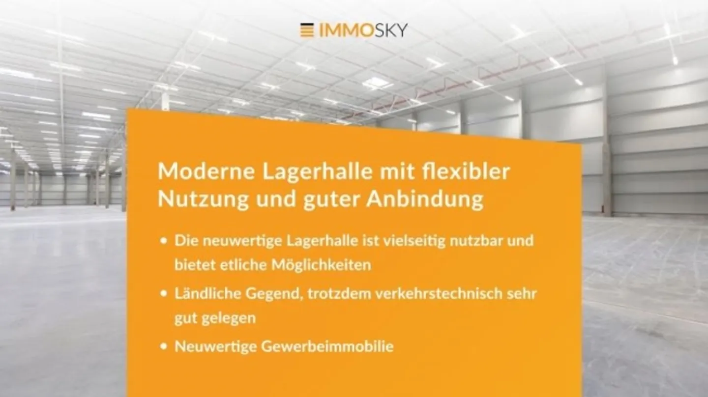 «Moderne Lagerhalle mit flexibler Nutzung und guter Anbindung» - Foto 1 von 1
