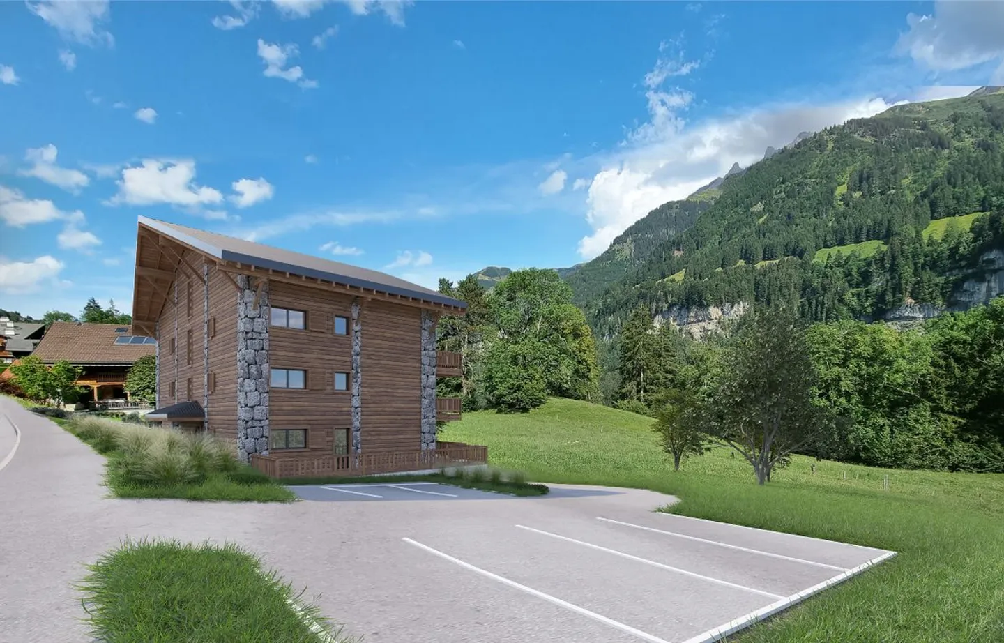 Nuovo appartamento 3.5 locali a Champéry - Residenza principale - Vendita su progetto - Foto 2 di 5
