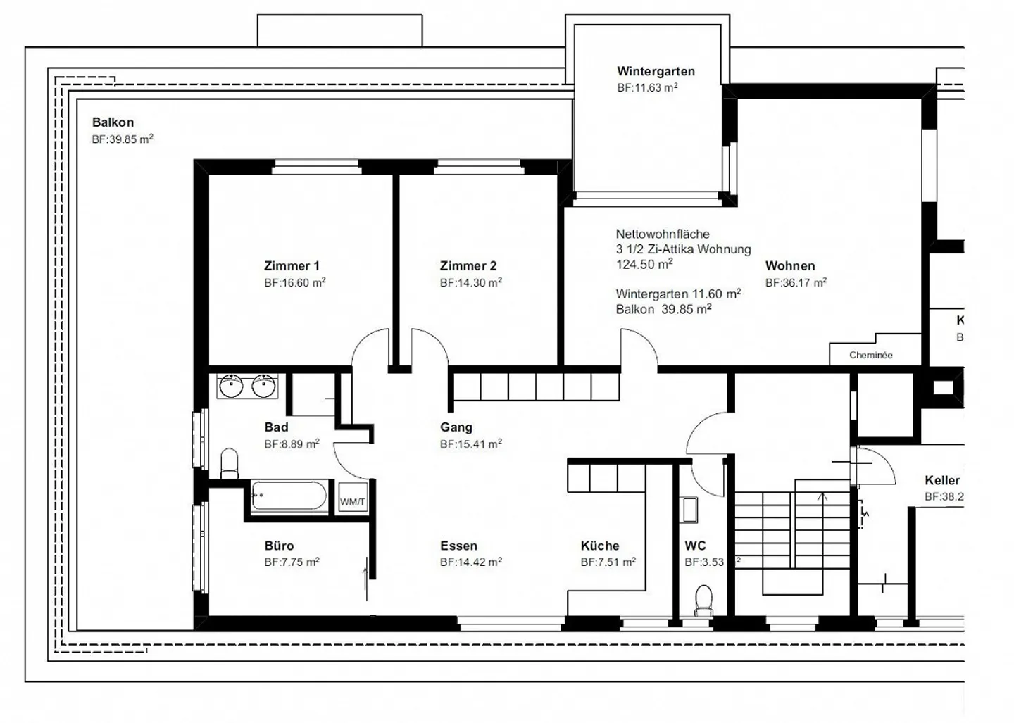 Penthouse exclusif de 4 pièces avec terrasse panoramique au cœur de Rotkreuz - Photo 9 sur 9