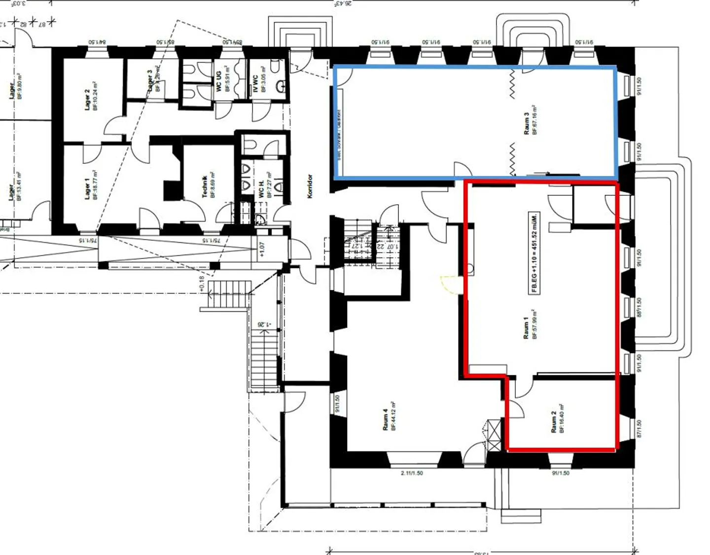 Office/Practice/Commercial/Storage Rooms in Historic Building from 67 m2 - Photo 1 of 5