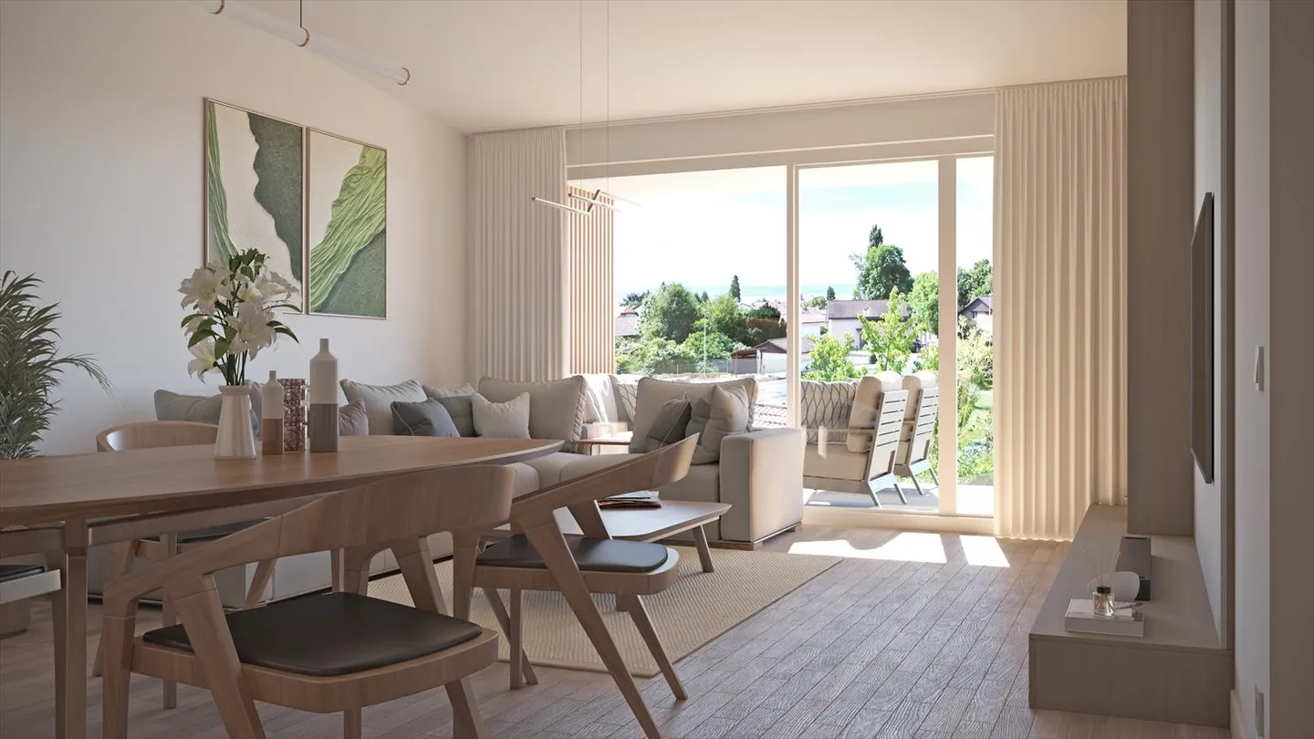 Neues Projekt in Bevaix - 3,5-Zimmer-Wohnung im 2. Stock mit Balkon - Foto 4 von 5