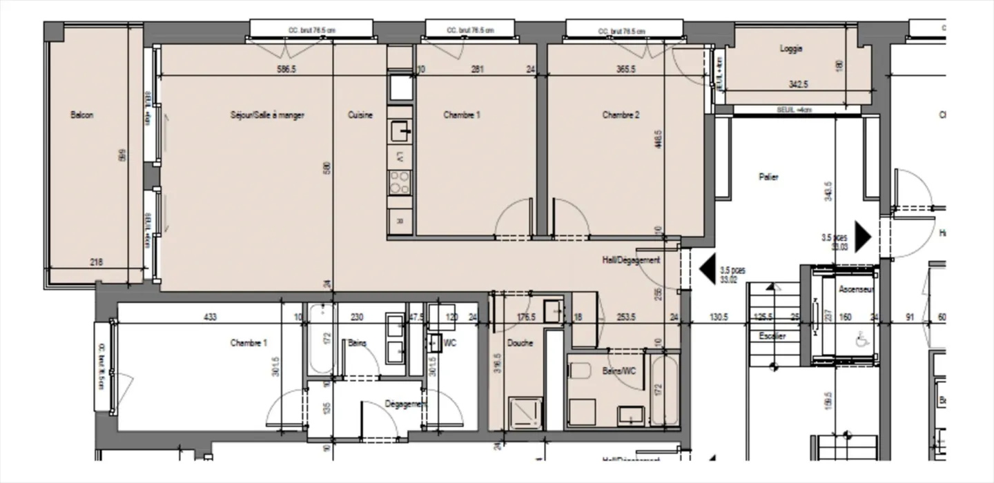 Appartement 3.5 pièces - Photo 2 sur 2