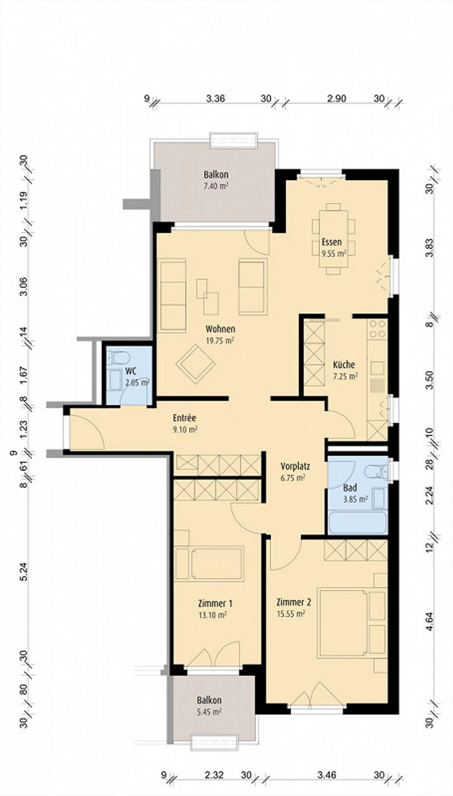 ImmoWyss - Attractive and spacious 3.5-room apartment with EHP - Photo 15 of 15