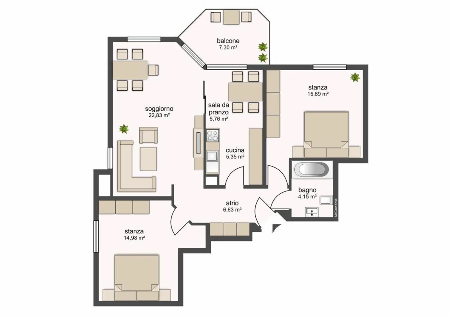 2100, Via Pizzo di Claro 21a, Wohnung 203 - Foto 1 von 4