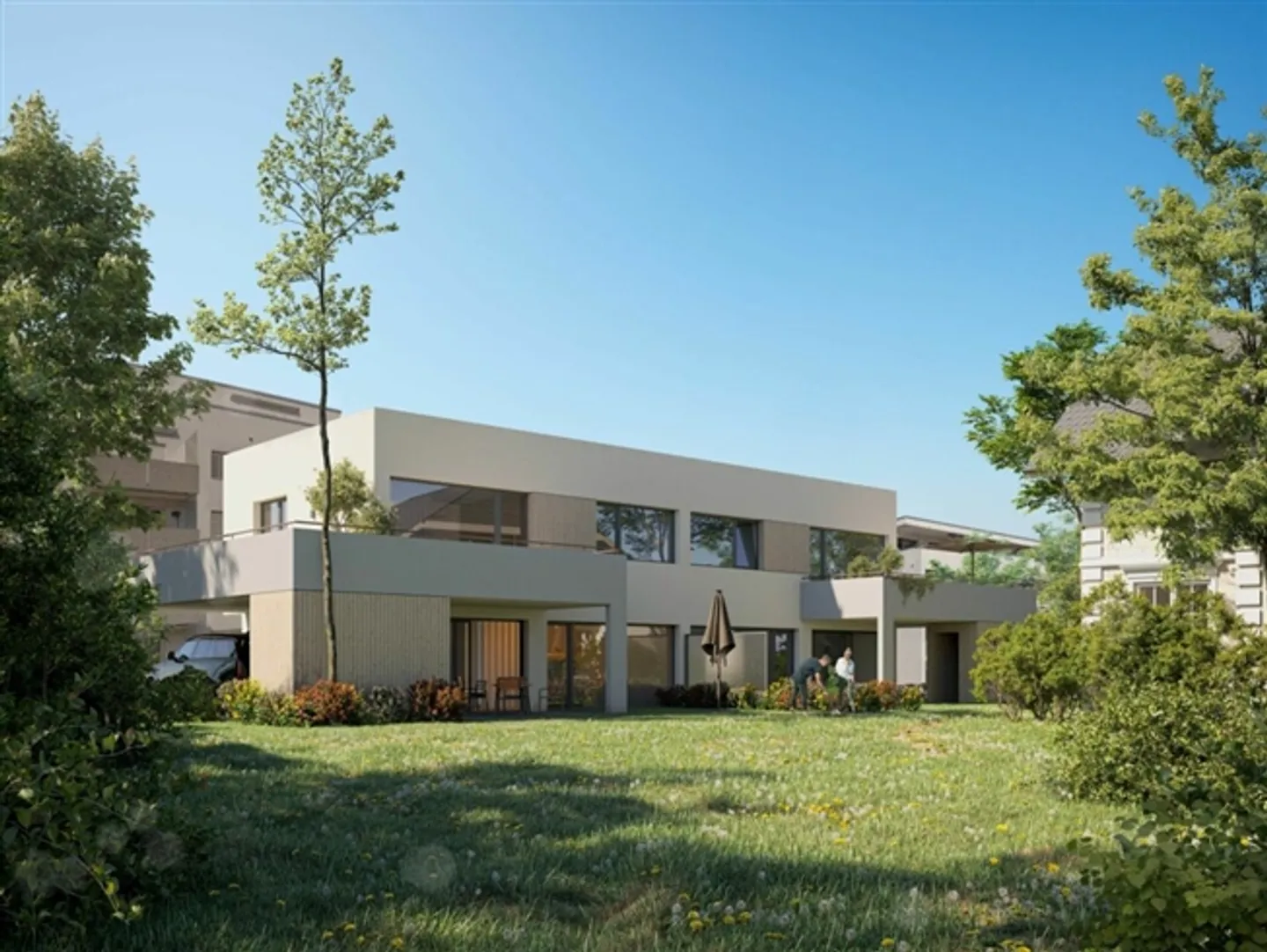 Terreno edificabile attraente con progetto di costruzione approvato - Casa bifamiliare con seminterrato e attico - Foto 1 di 4