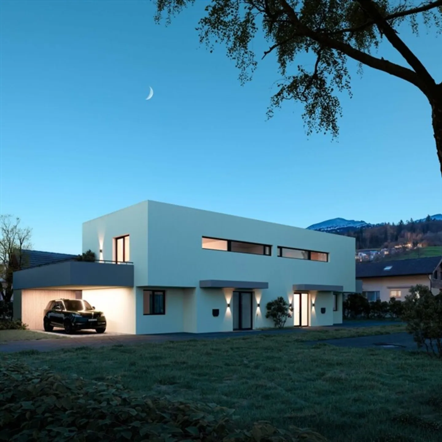 Terreno edificabile attraente con progetto di costruzione approvato - Casa bifamiliare con seminterrato e attico - Foto 3 di 4