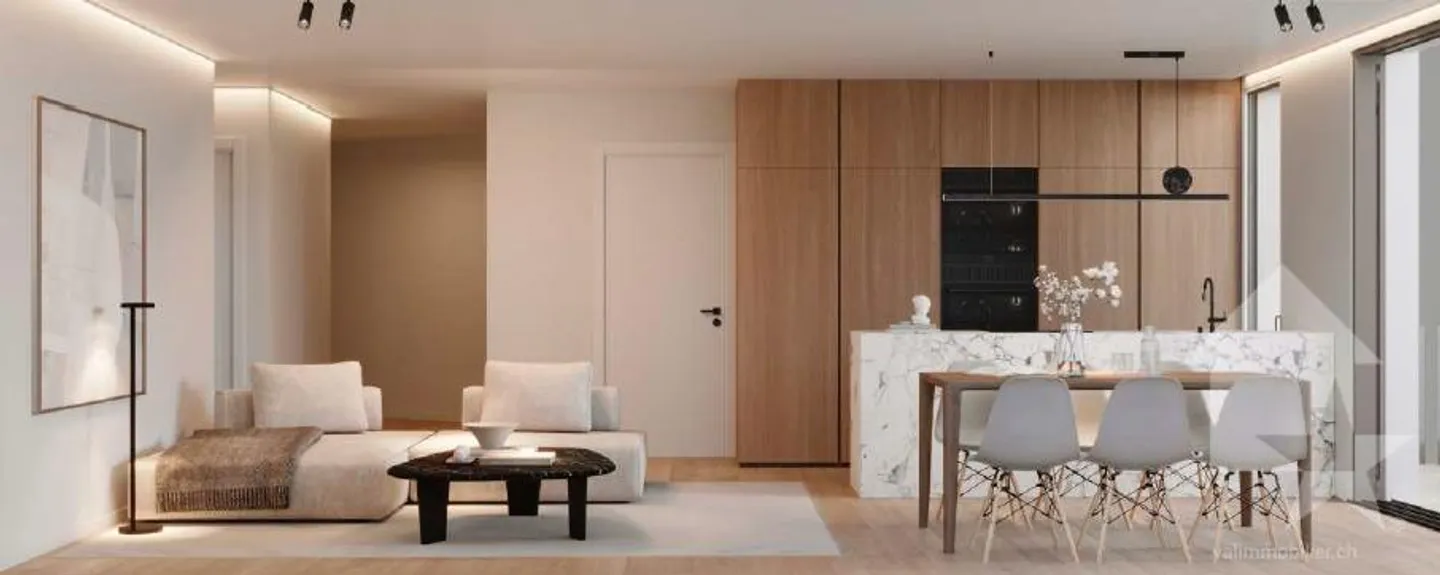 Schöne 2,5-Zimmer-Wohnung von 66 m2 mit Terrasse und Rasen - Foto 4 von 7