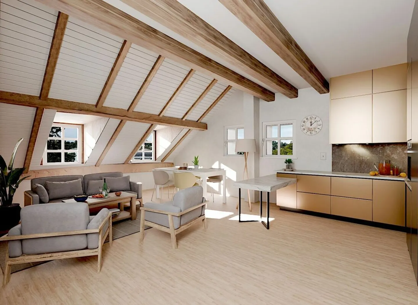 Incantevole duplex ristrutturato nel cuore del borgo storico di Lutry - Foto 1 di 7