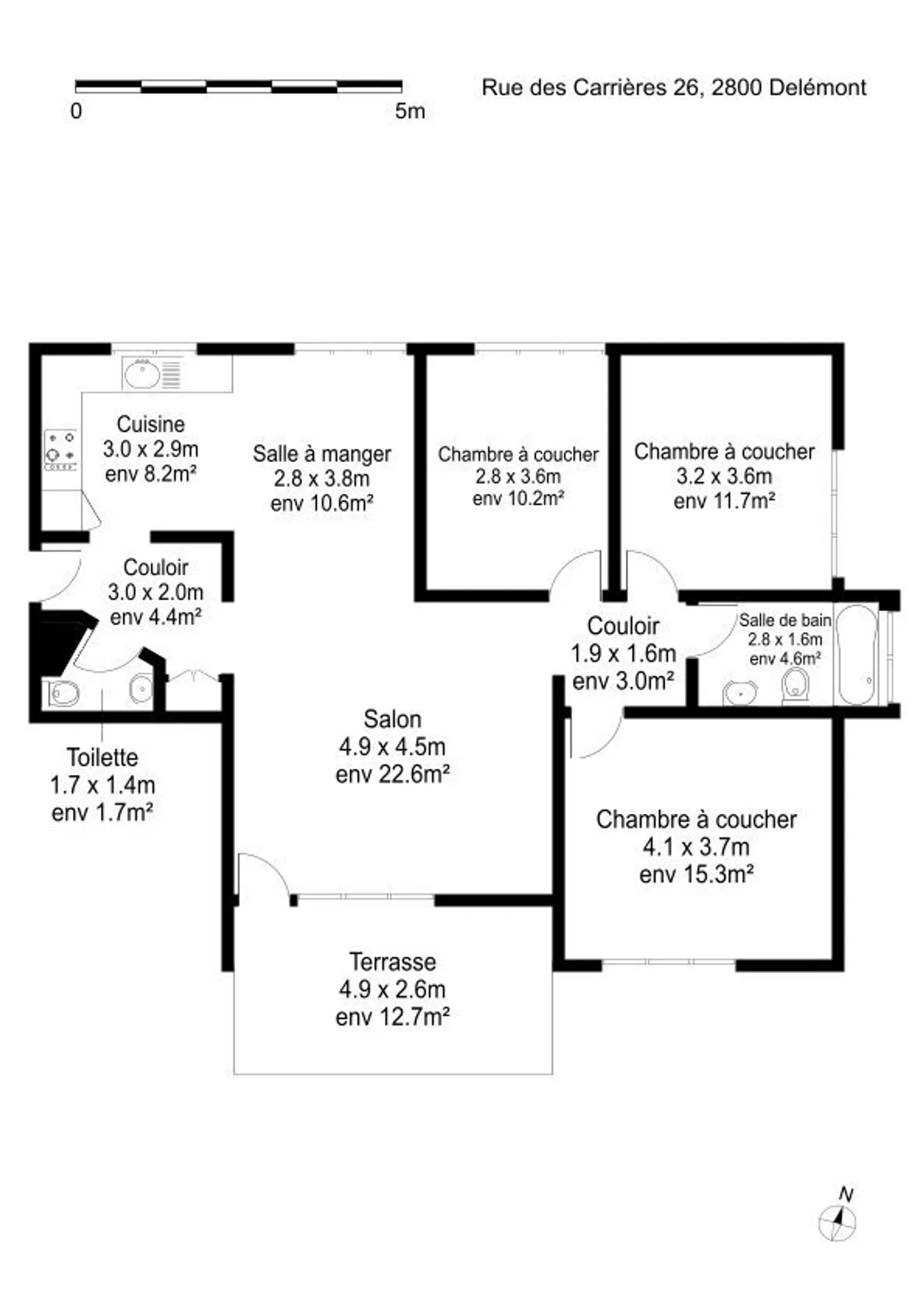 Appartement à louer - Photo 8 sur 9