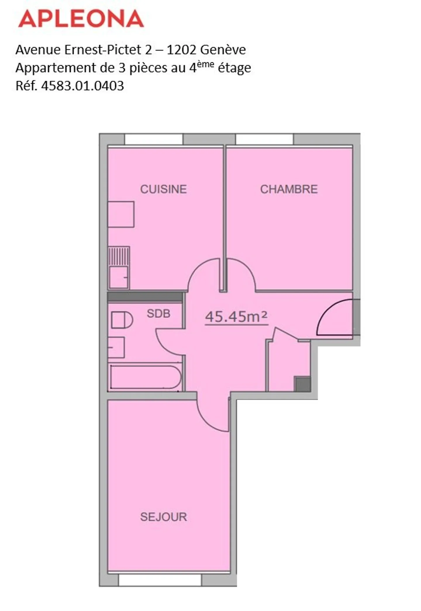 Appartement spacieux de 3 pièces - Quartier Servette - Photo 6 sur 6