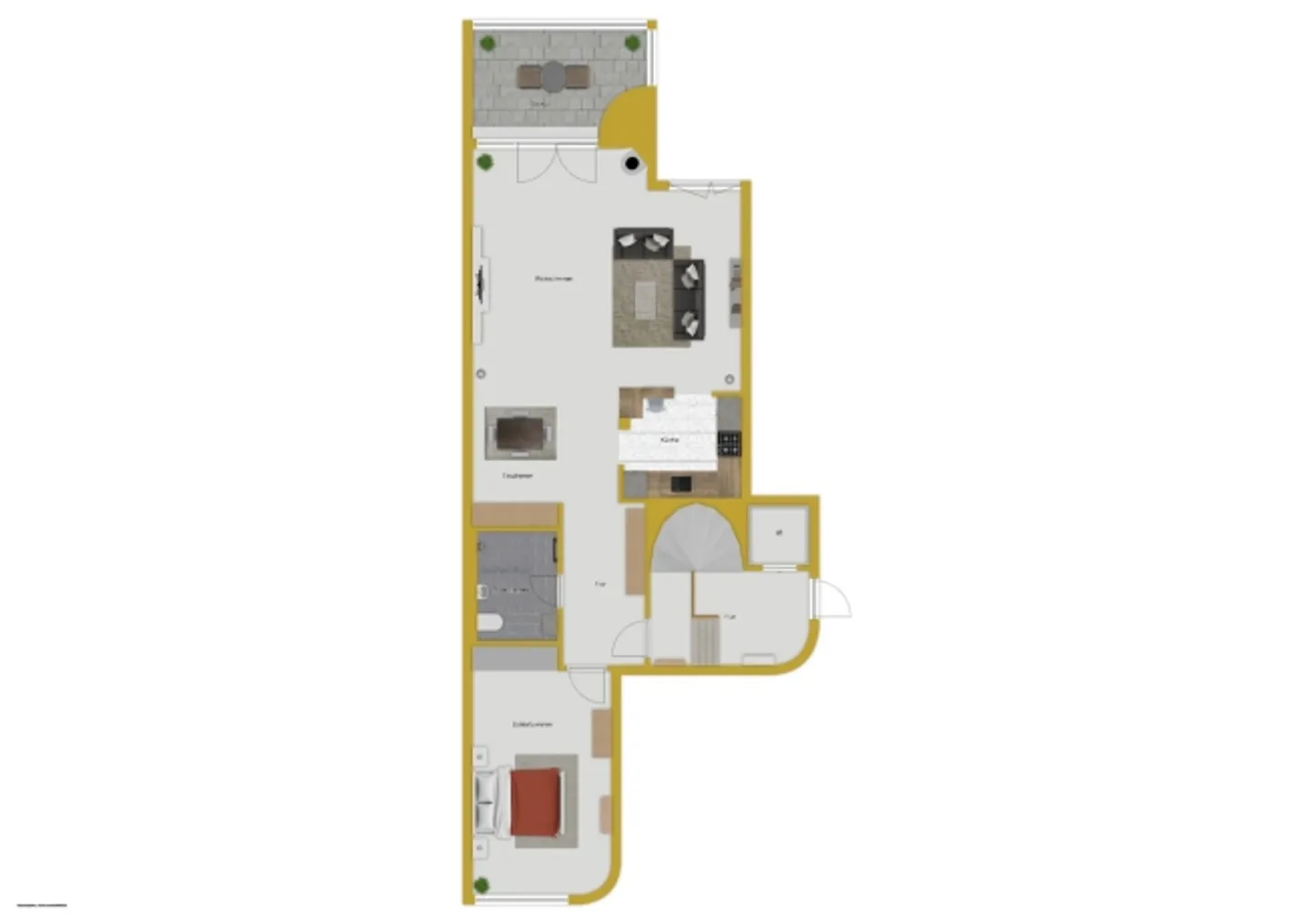 Ipsach  Stilvolle möblierte 2-Zimmer-Wohnung mit Wintergarten und See - Foto 10 von 10