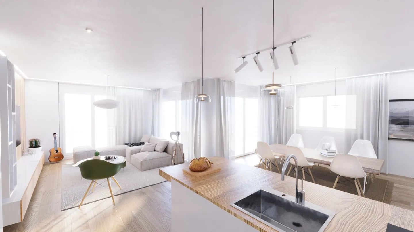 Appartement exclusif de 4,5 pièces au rez-de-chaussée - Photo 3 sur 6