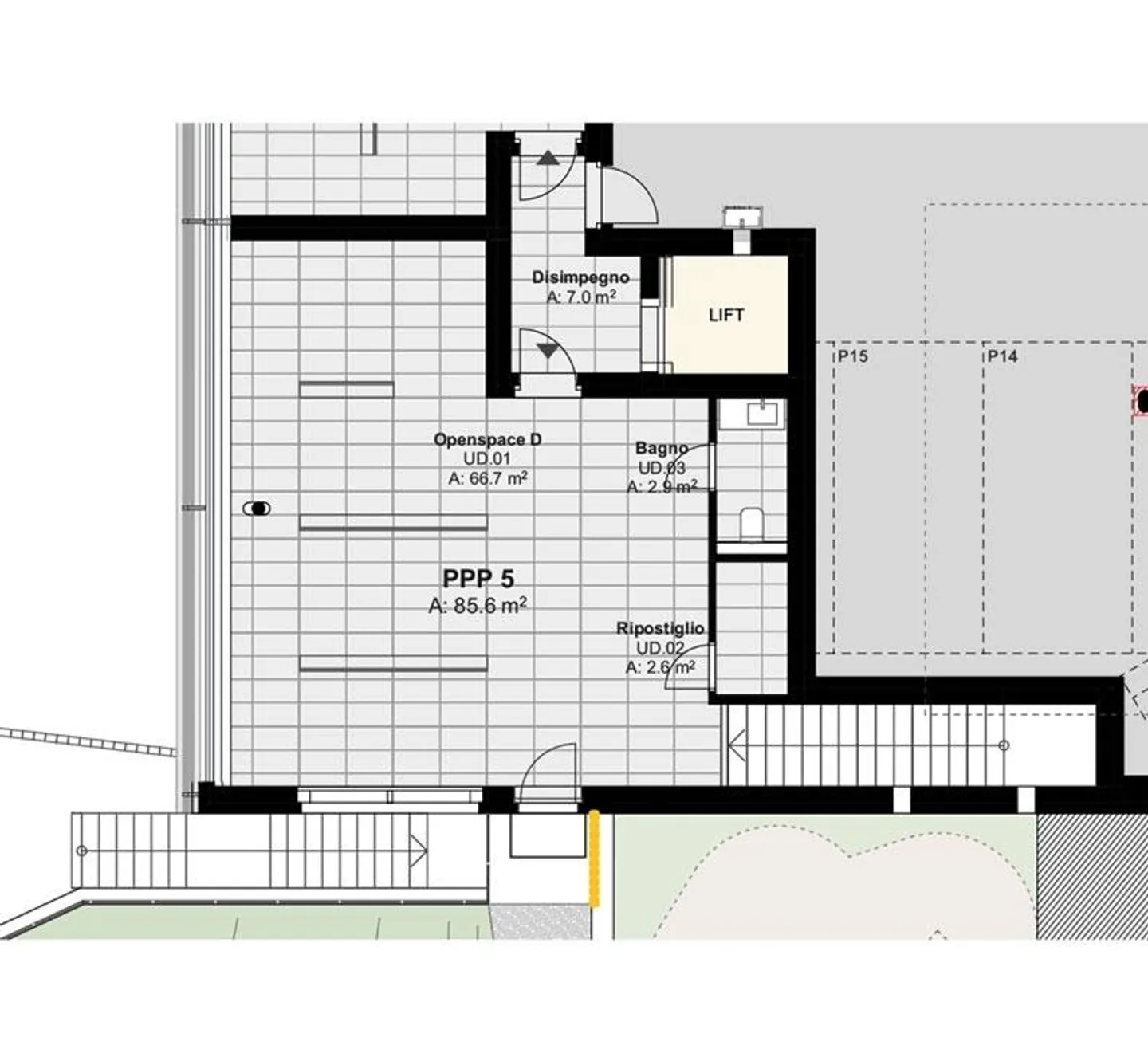 For Sale Commercial Space on 2 Levels (85.60 m2 + 72.60 m2) for Office - Photo 12 of 13