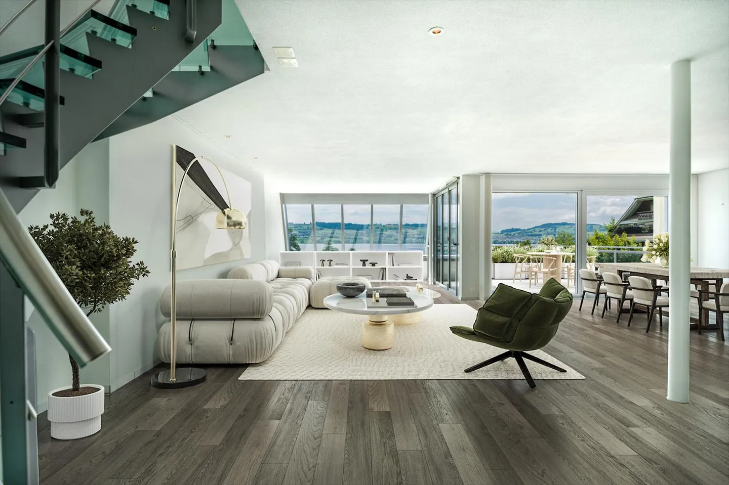 Vue sur le lac magnifique - Appartement élégant à Eich - Photo 4 sur 8