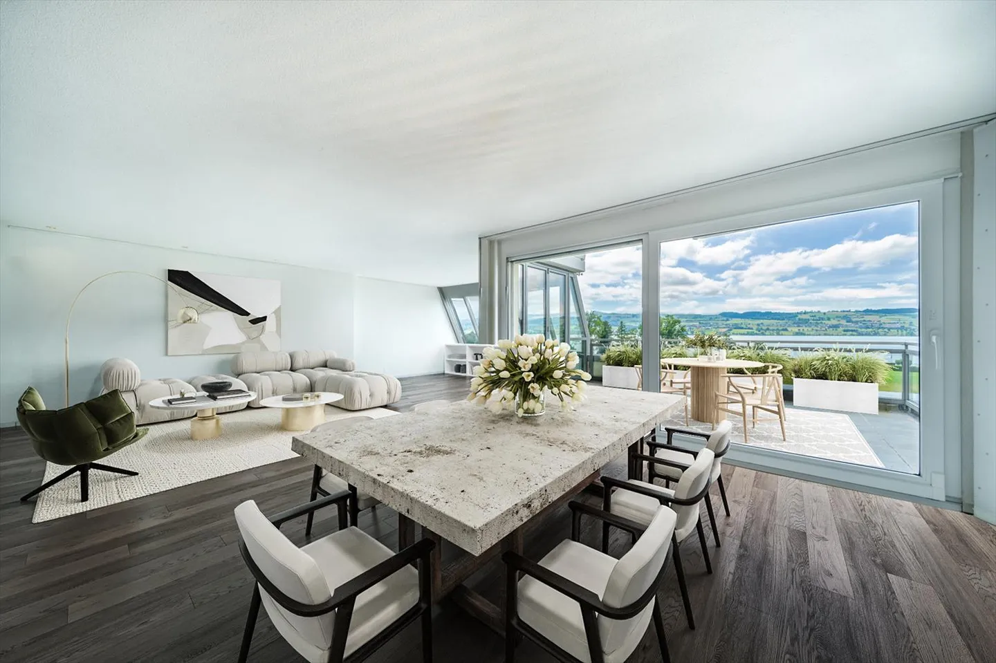 Vue sur le lac magnifique - Appartement élégant à Eich - Photo 3 sur 8