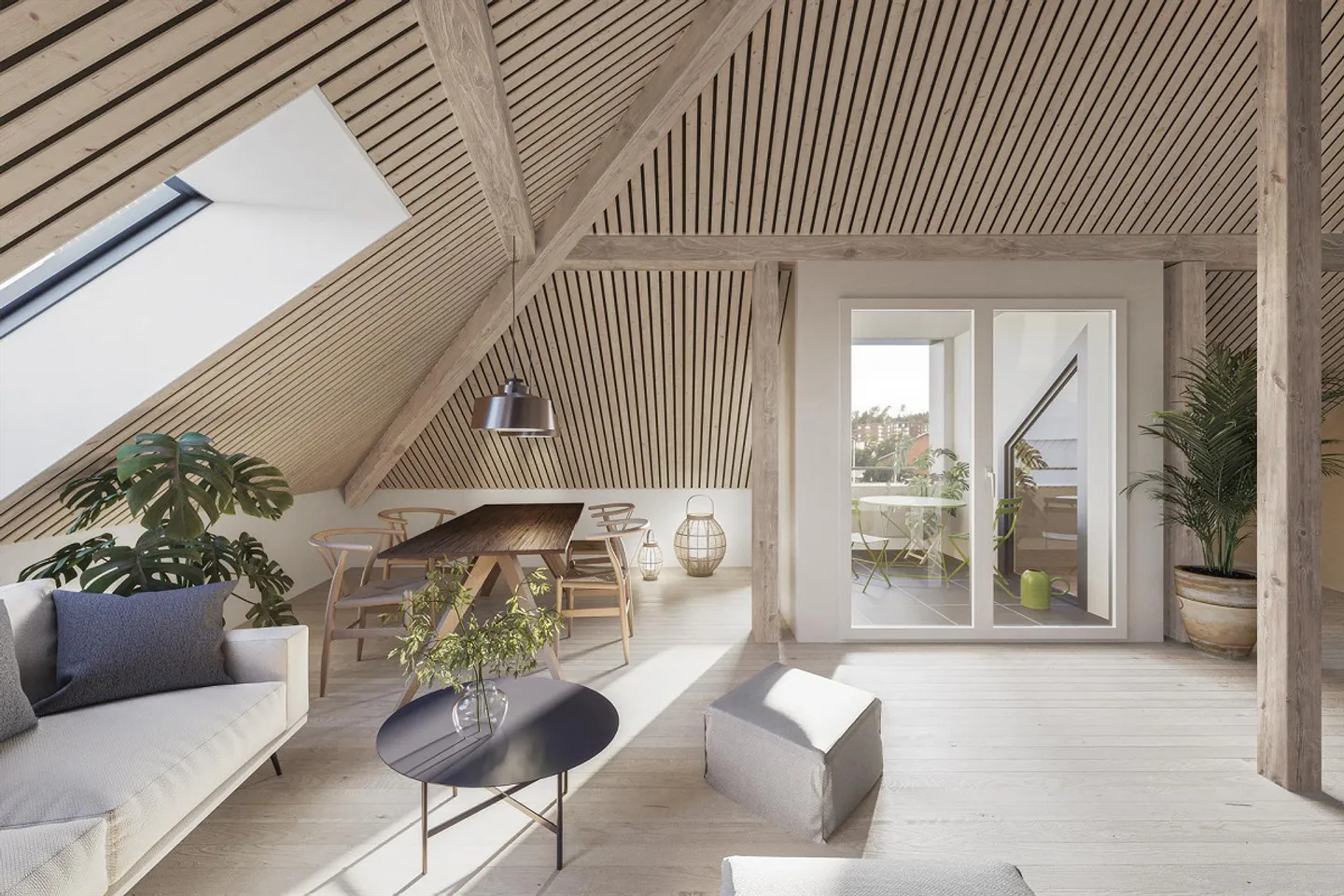 Erstvermietung: Stillvolle Dachwohnung mit Loggia im Zürcher Kreis 6 - Foto 1 von 5