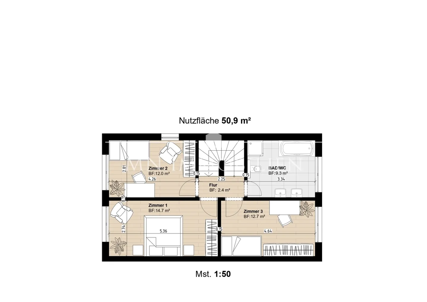 Willkommen im Paradies der Reihenhäuser am Kapuzinerberg - Photo 11 sur 12