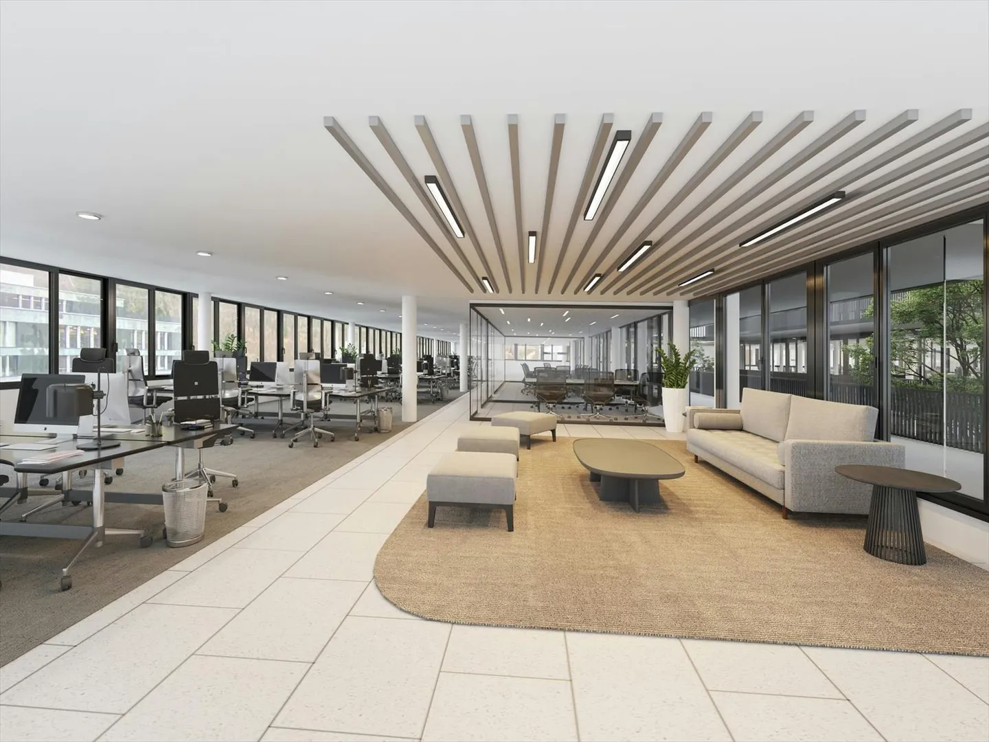 Uffici, studio o showroom da 150 m2 a 1'120 m2 in modo diverso: luminoso e con atmosfera da patio - Foto 4 di 5