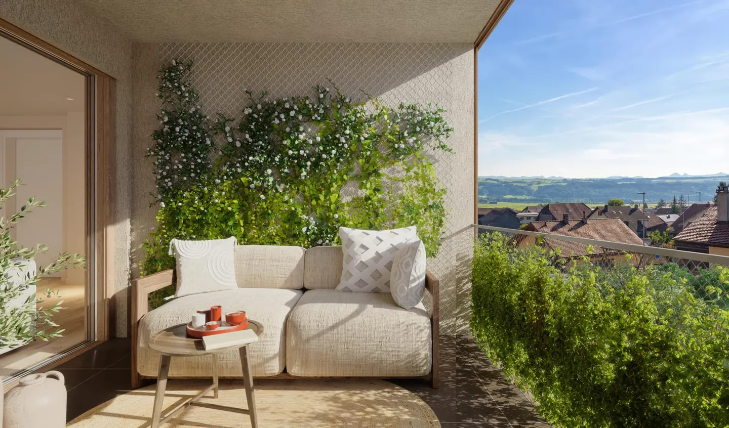 Schönes 3.5-Zimmer-Neubau mit Loggia und privatem Garten - Photo 9 of 13