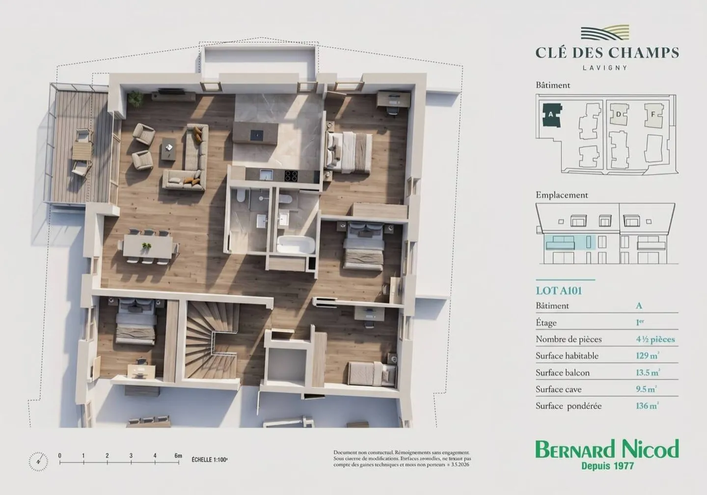 New promotion: 4.5 room apartment with balcony - Photo 9 of 10