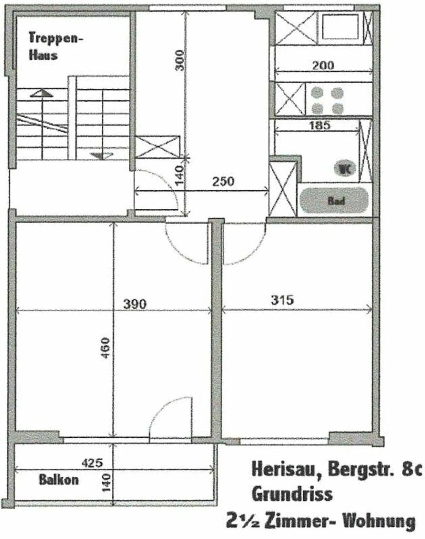 geräumige 2.5 Zimmerwohnung mit Aussicht - Foto 8 von 8