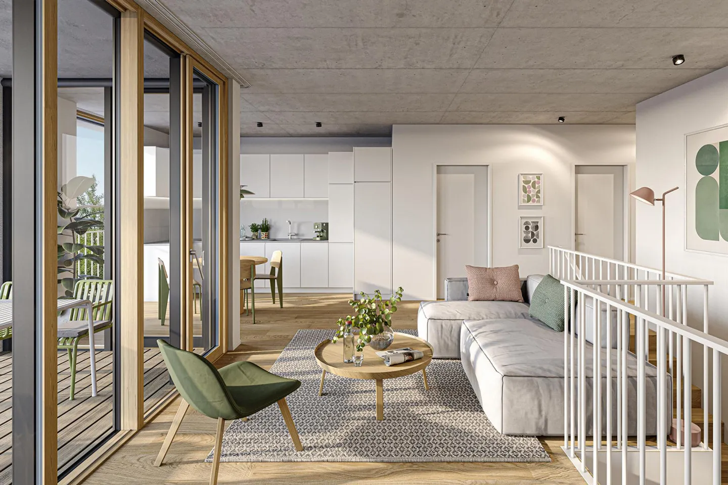 NEUBAU: Moderne 3.5-Zimmer-Wohnung W5 mit Minergie-Standard in Oberwil - Foto 1 von 3