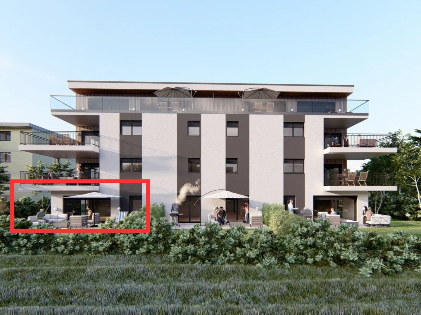 Appartement exclusif de 4,5 pièces au rez-de-chaussée - Photo 1 sur 6