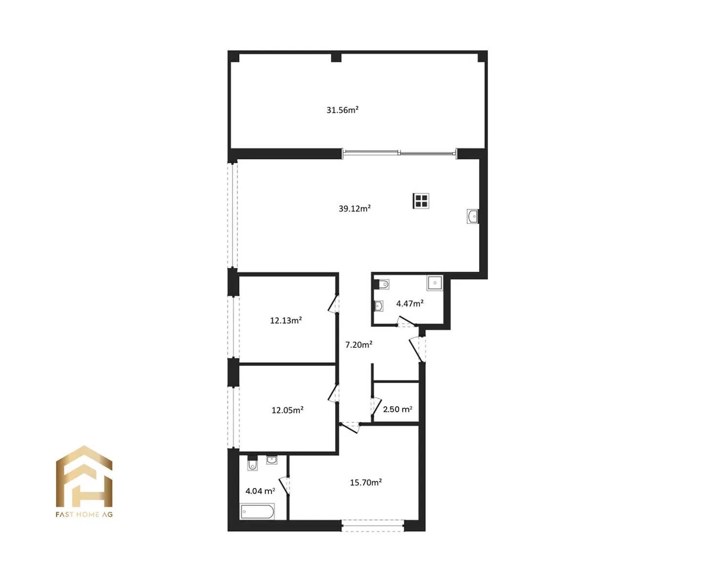 Attractively located 4.5 room apartment on the ground floor West - Photo 3 of 12