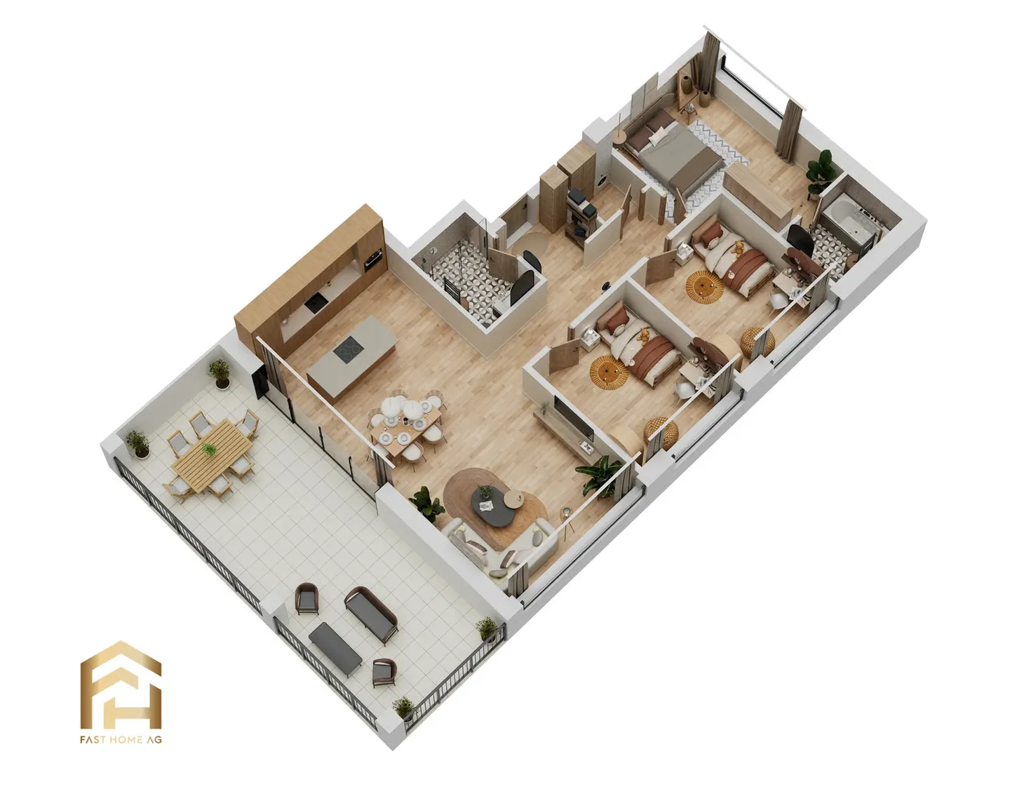 Attractively located 4.5 room apartment on the ground floor West - Photo 5 of 12