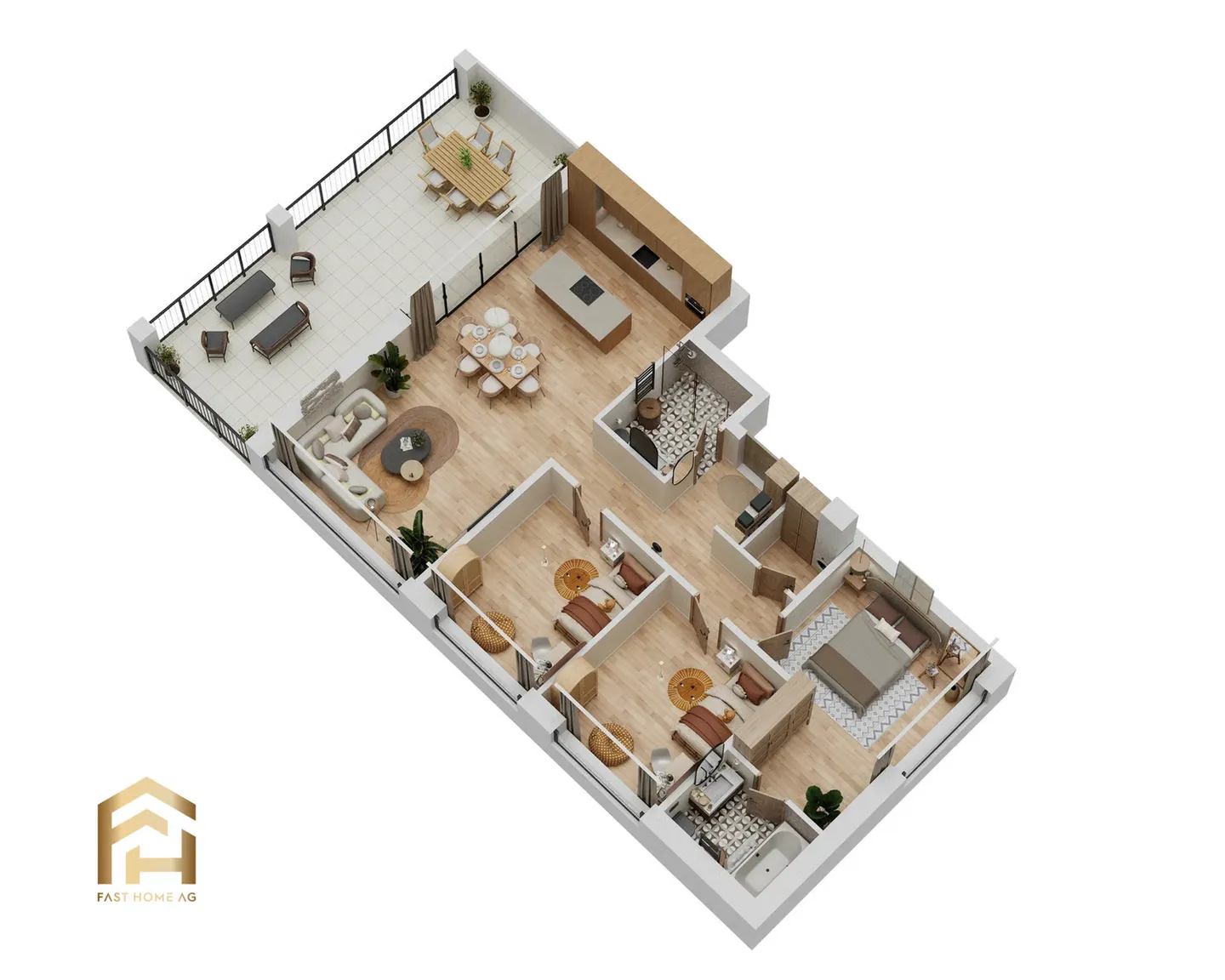 Attractively located 4.5 room apartment on the ground floor West - Photo 6 of 12