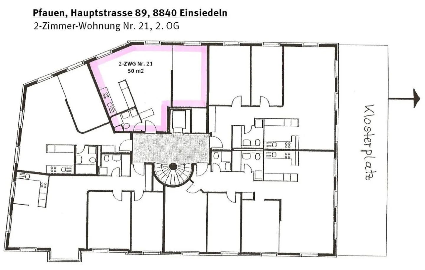 Central 2-room apartment for rent on Klosterplatz - Photo 8 of 9