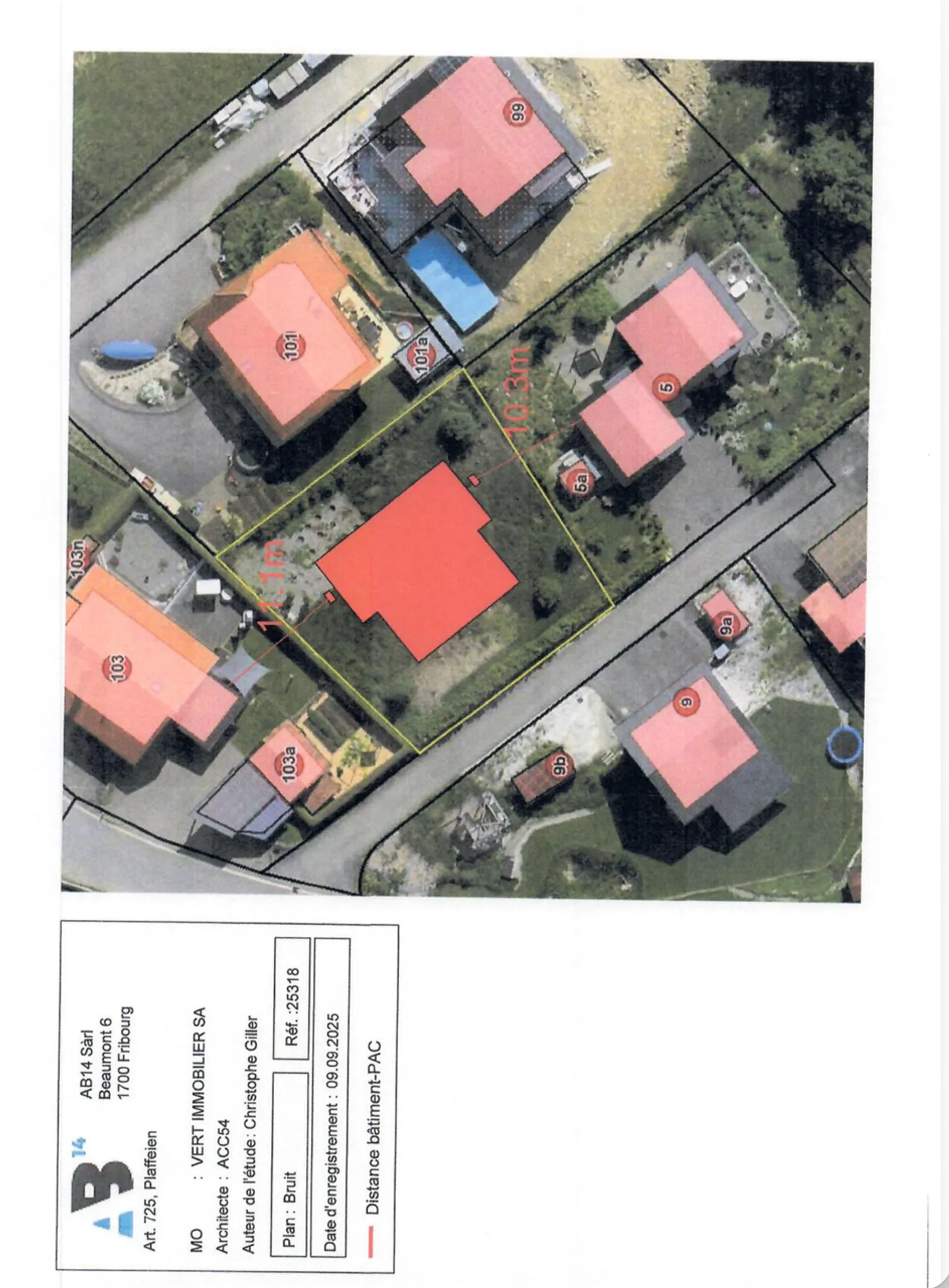 Progetto di costruzione - 2 ville a schiera con studio a Plaffeien - Foto 2 di 8