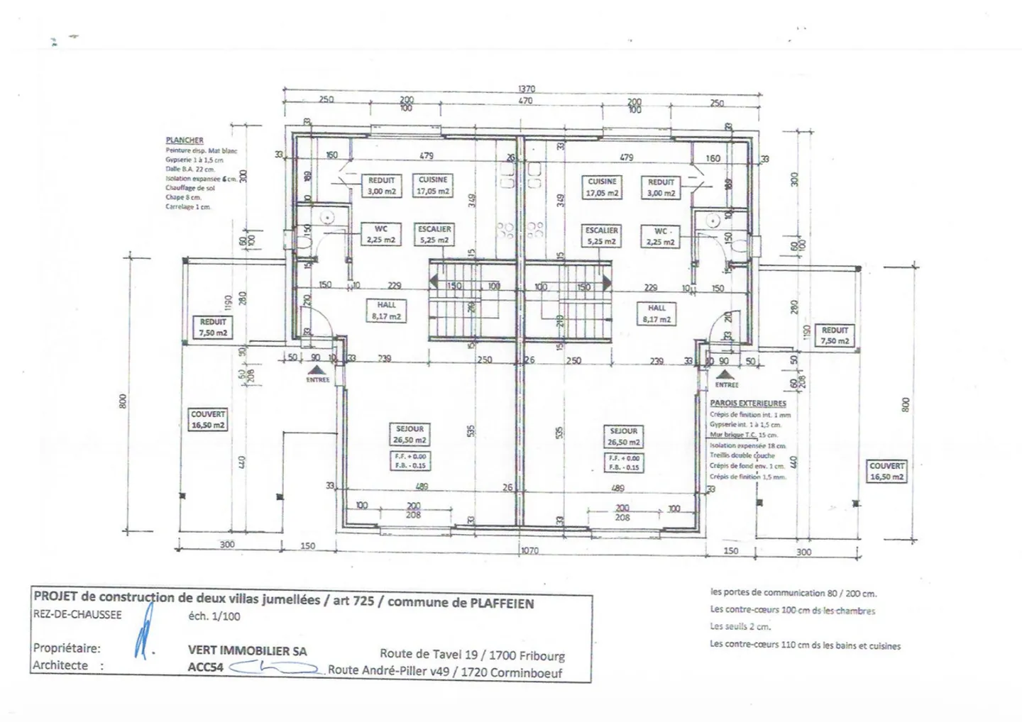 Progetto di costruzione - 2 ville a schiera con studio a Plaffeien - Foto 6 di 8