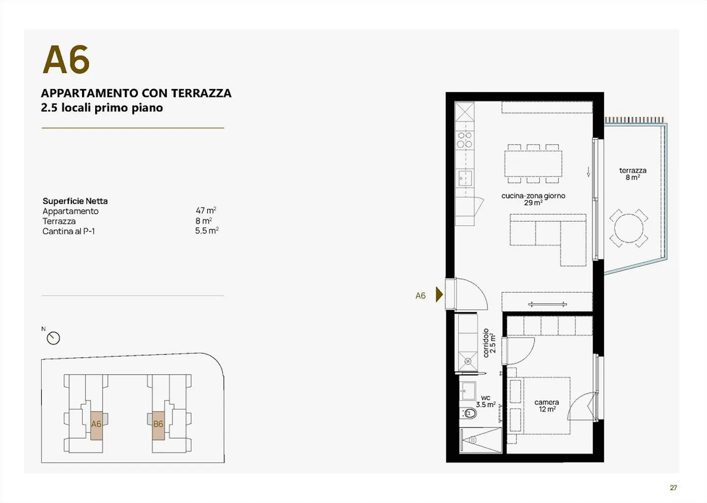 Appartement avec 2,5 pièces et terrasse - Lumino (TI) - Photo 9 sur 9