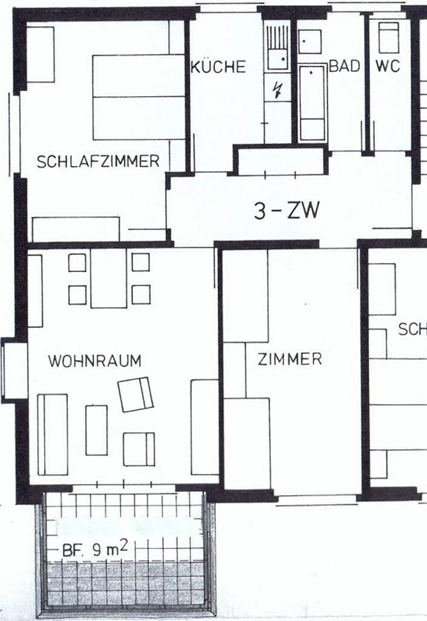 Geräumige Wohnung in ruhiger Lage - Foto 8 von 8