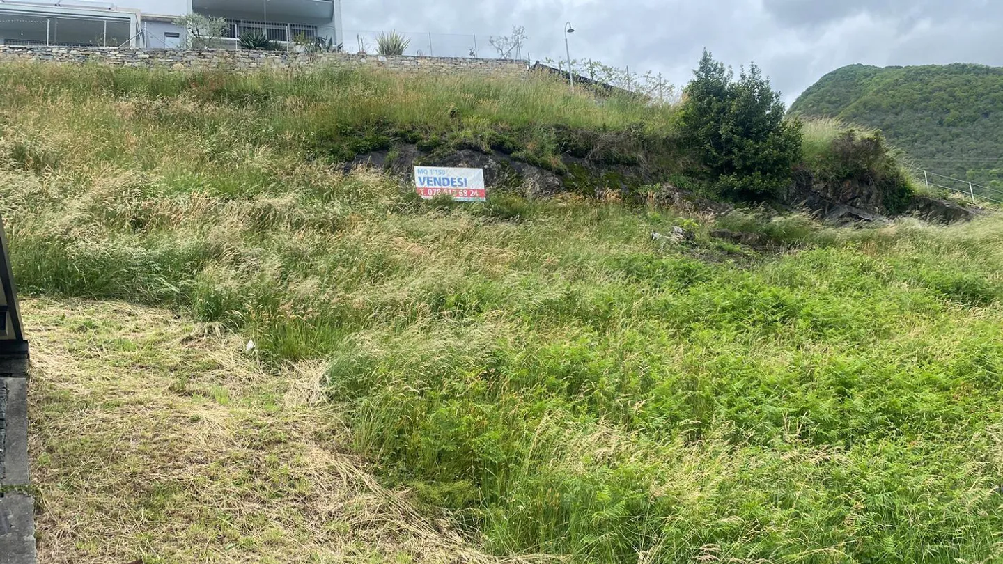 «Baulandgrundstück lvon 1100 m2 Fläche in Zone R2 mit Seeblick /Terreno edificabile di 1100 m2 in Zona R 2 con vista lago» - Foto 2 di 13