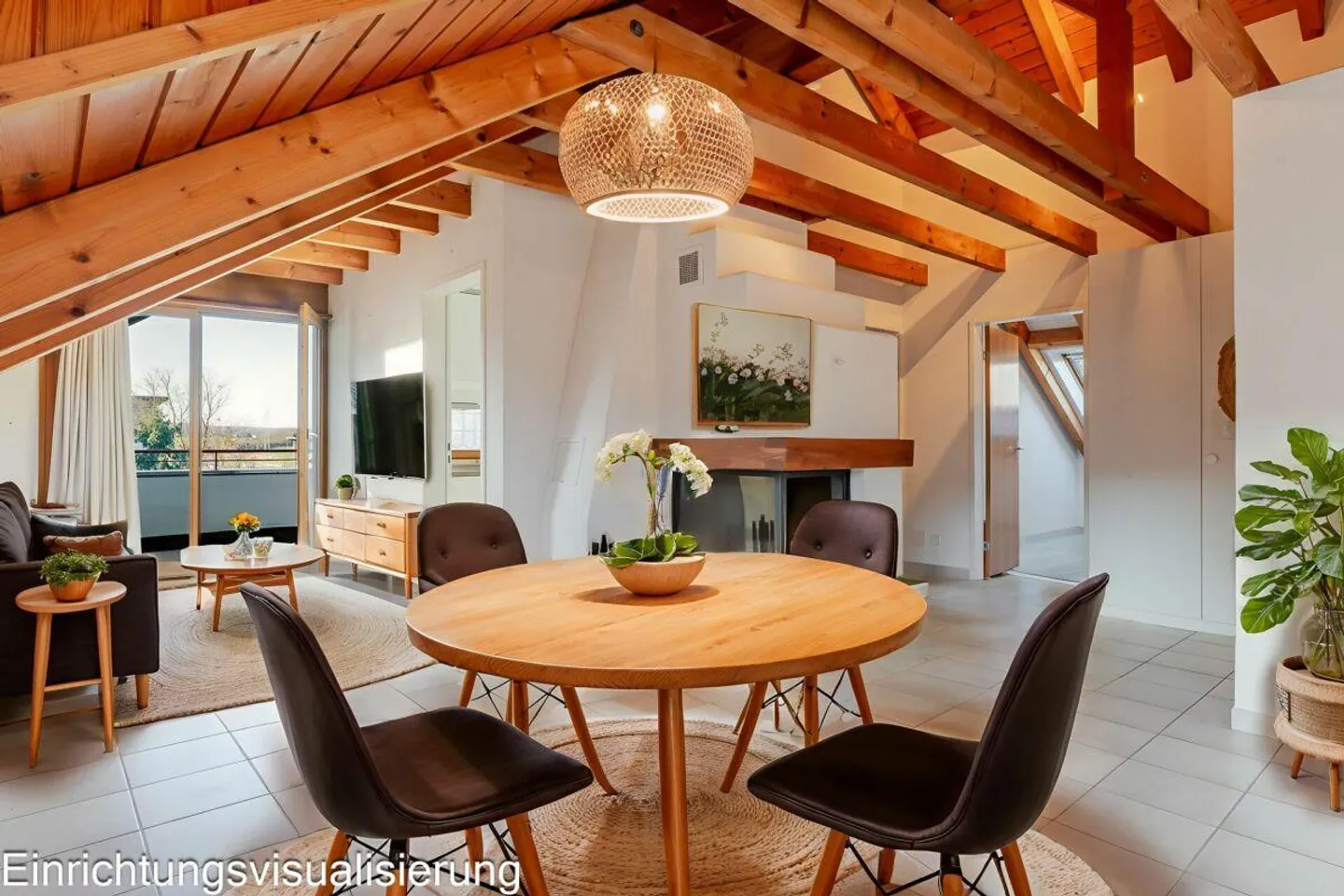 Appartement sous les toits lumineux de 3,5 pièces avec garage et parking extérieur - Photo 2 sur 13