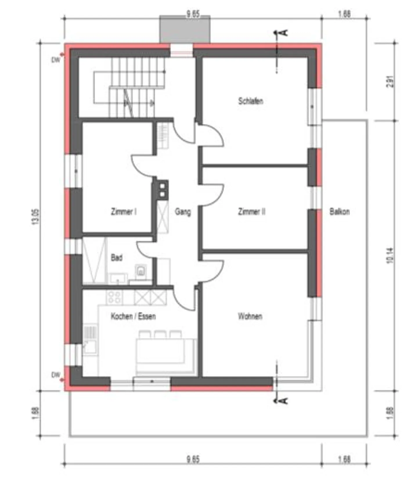 Charmante 4.5 Zimmer-Wohnung - Foto 6 von 6