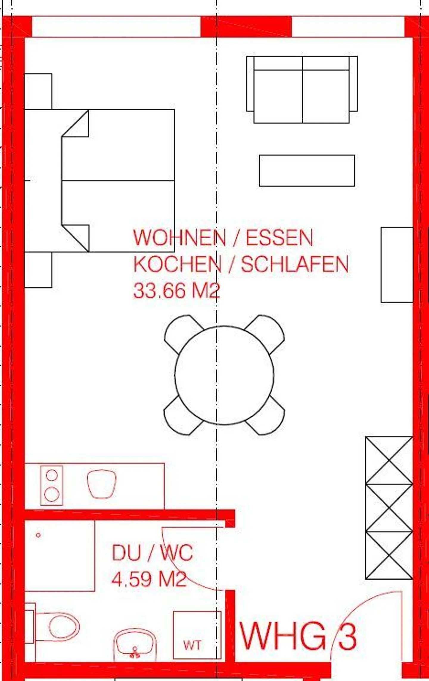 Charmante appartement en attique d'une chambre avec terrasse sur le toit - Photo 7 sur 7