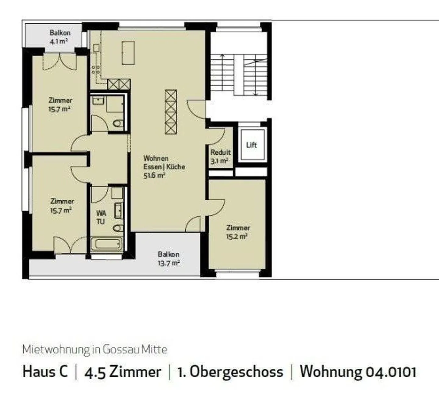 Geräumige Wohnung in Gossau - Foto 11 von 12