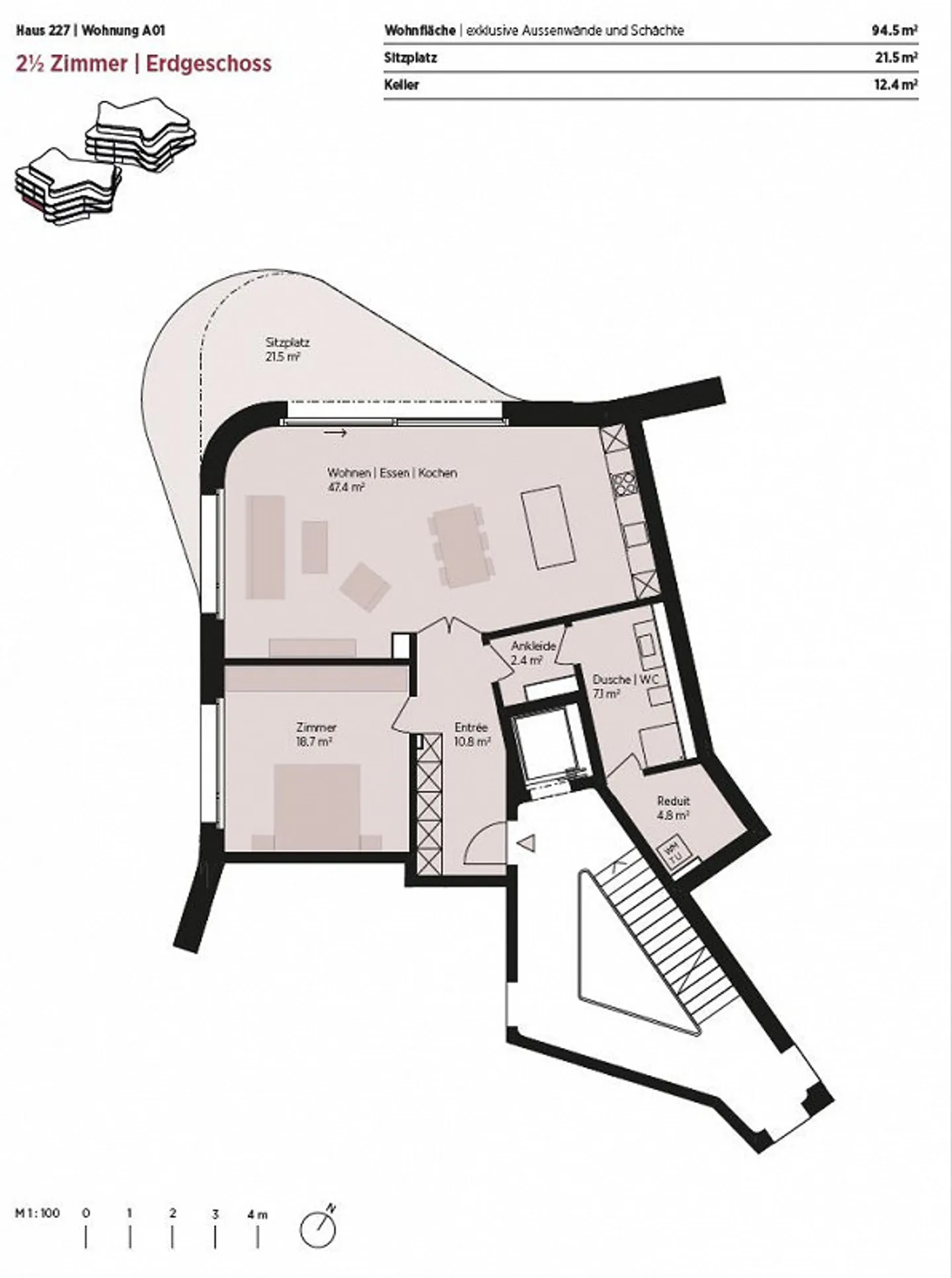 Appartamento con giardino a Zurigo Seefeld - Foto 8 di 8