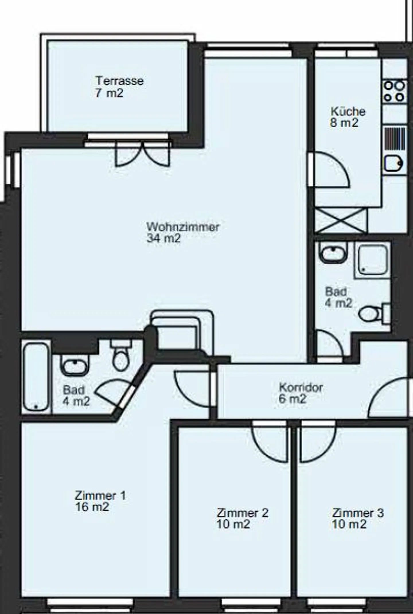 Gemütliche Wohnung mit Cheminée - Foto 6 von 6